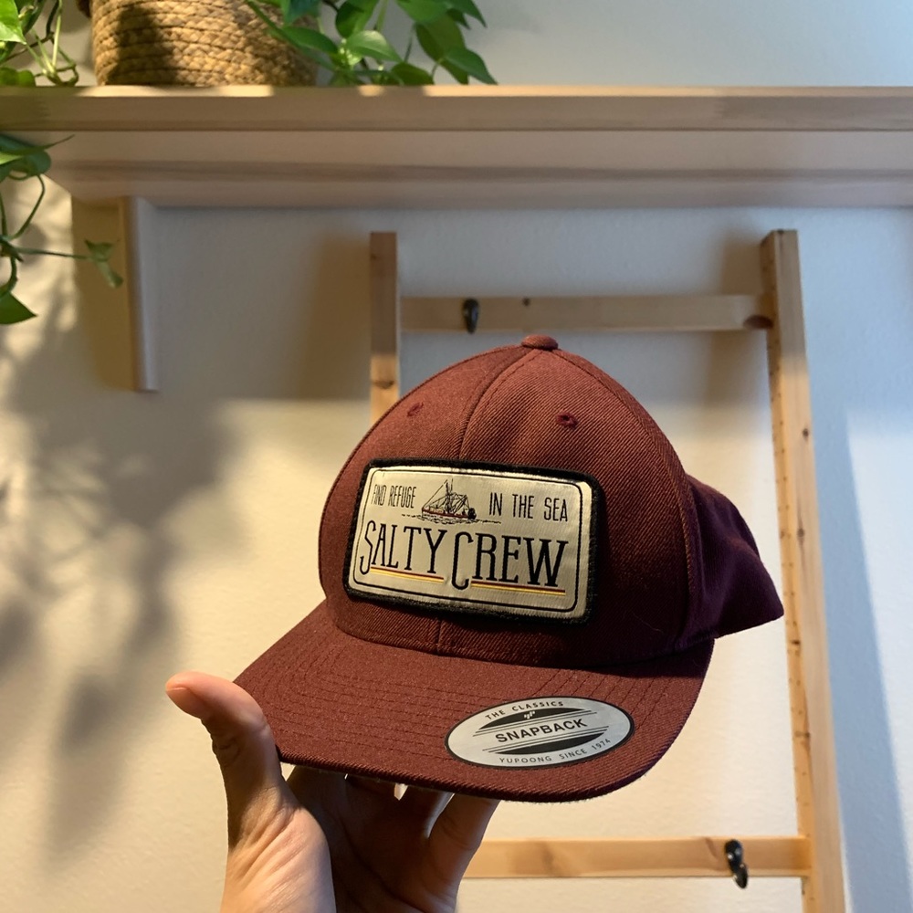 Salty Crew Maroon SnapBack Hat